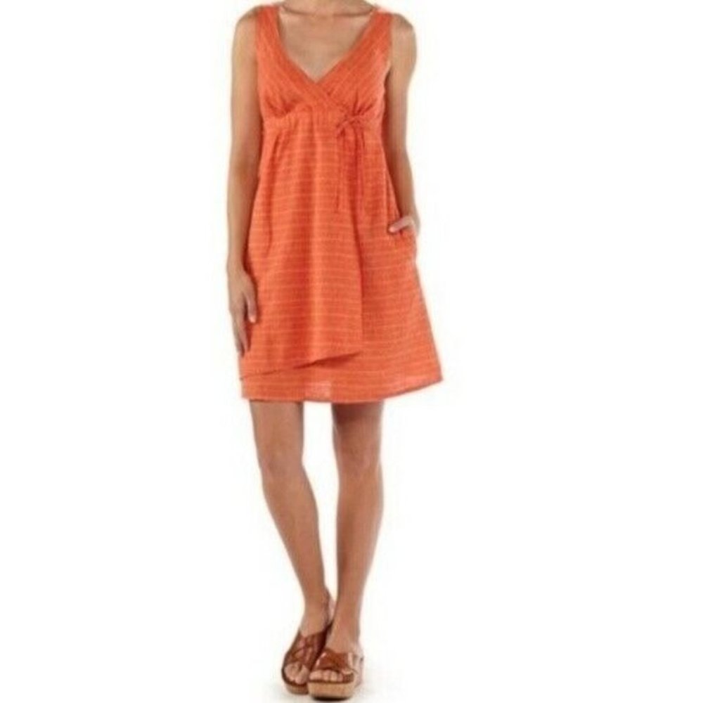 Patagonia Hemp Organic Cotton Orange Island Crossover Dress size 10